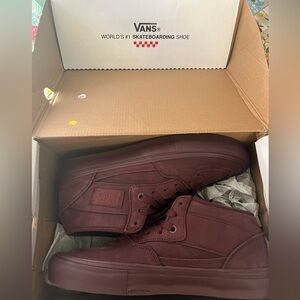 Vans SKATE HALF CAB SHOES mono chocolate size 9 mens